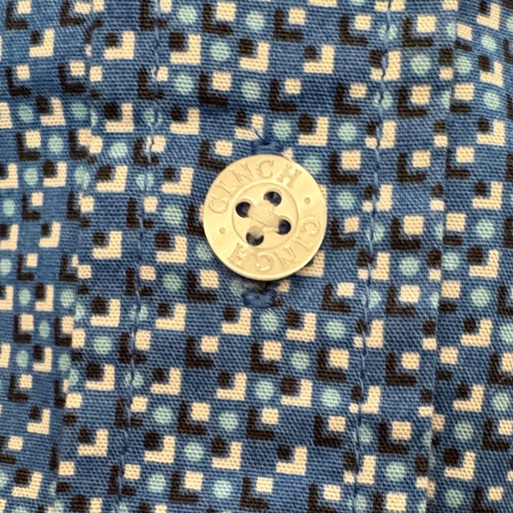 Cinch Blue Micro-Pattern Button-Down Shirt - Picture 8 of 9